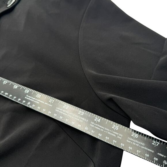 SUSAN GRAVER Women's 2X Black LK Fusion Button-Front‎ 3/4 Sleeve Jacket Blazer - Picture 8 of 10
